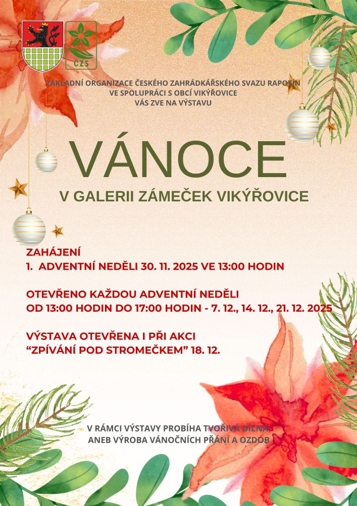 Vánoce v&nbsp;Galerii Zá,eček Vikýřovice 