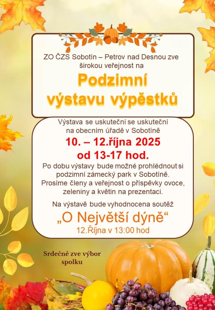 Podzimní výstava výpěstků