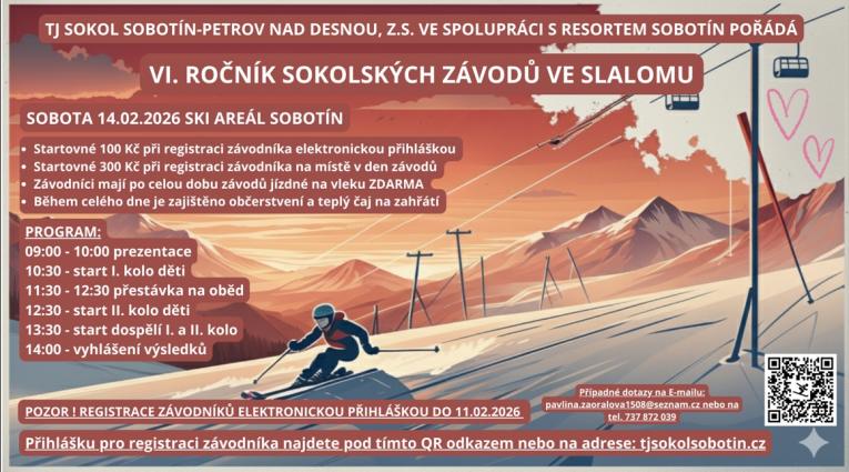 Sokolské závody ve&nbsp;slalomu