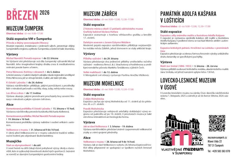Program 3/2026 - Muzeum Šumperk