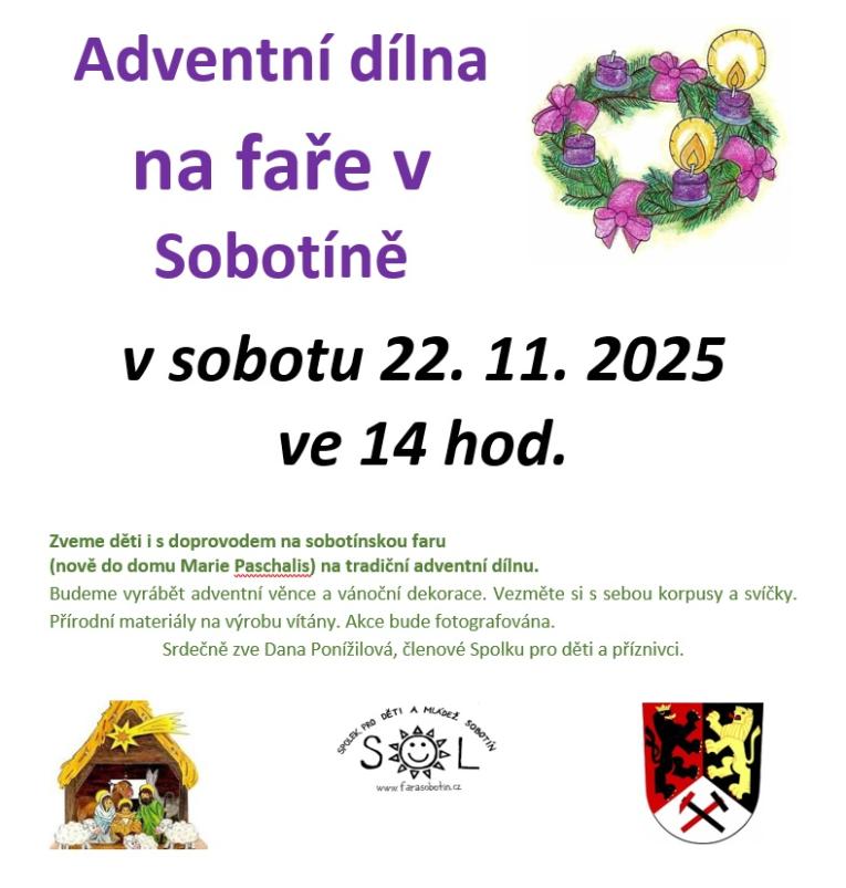 Adventní dílna - fara Sobotín