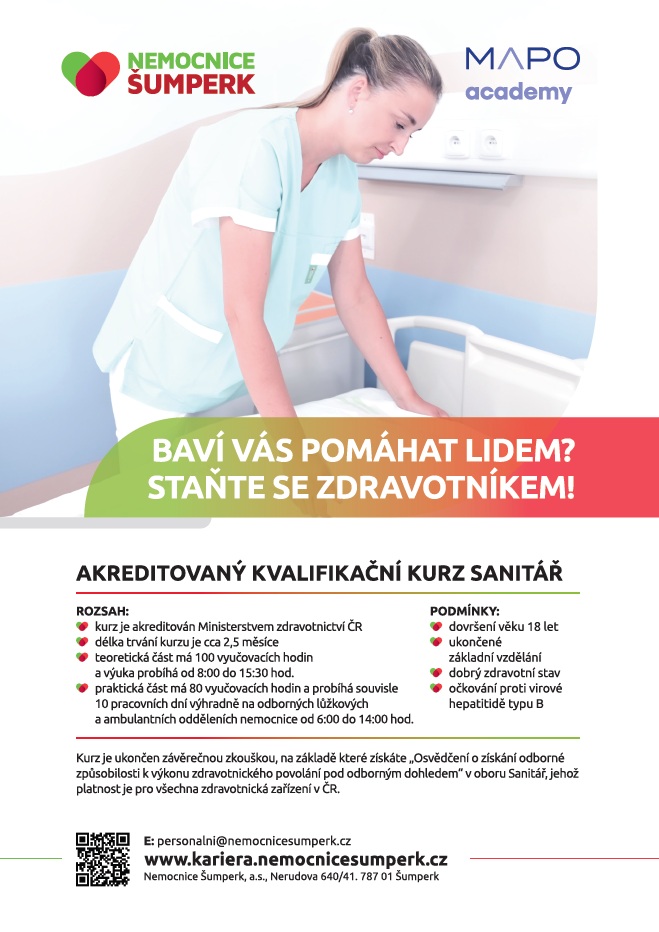 Nemocnice Šumperk - kurs sanitáře