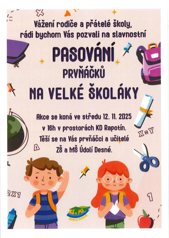 Pasování prvňáčků