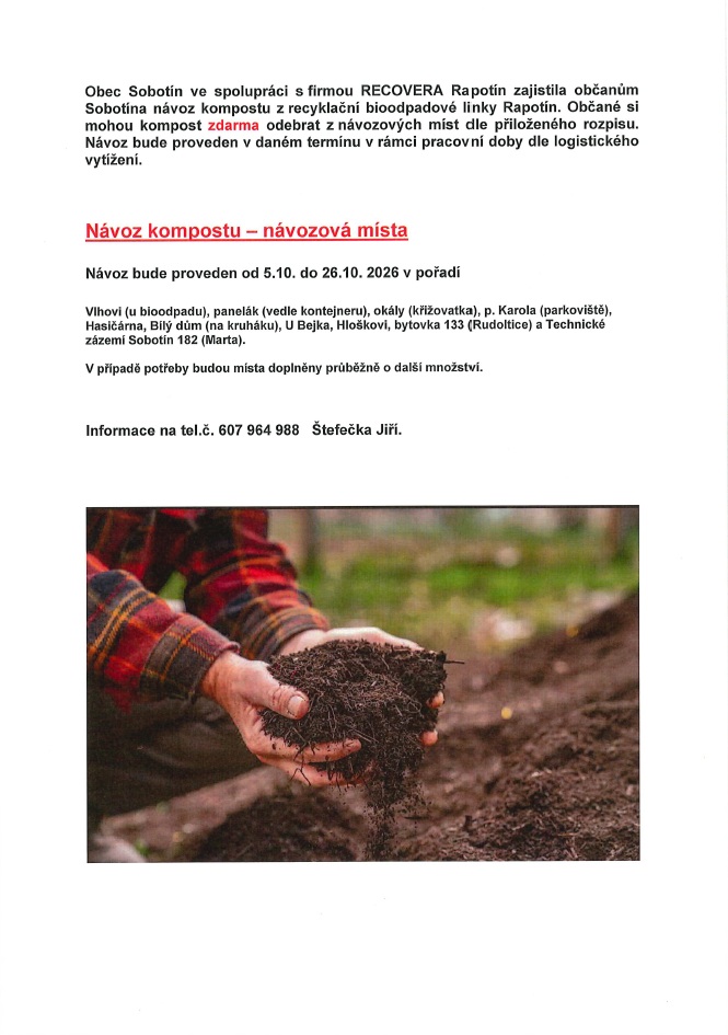 Návoz kompostu 2026